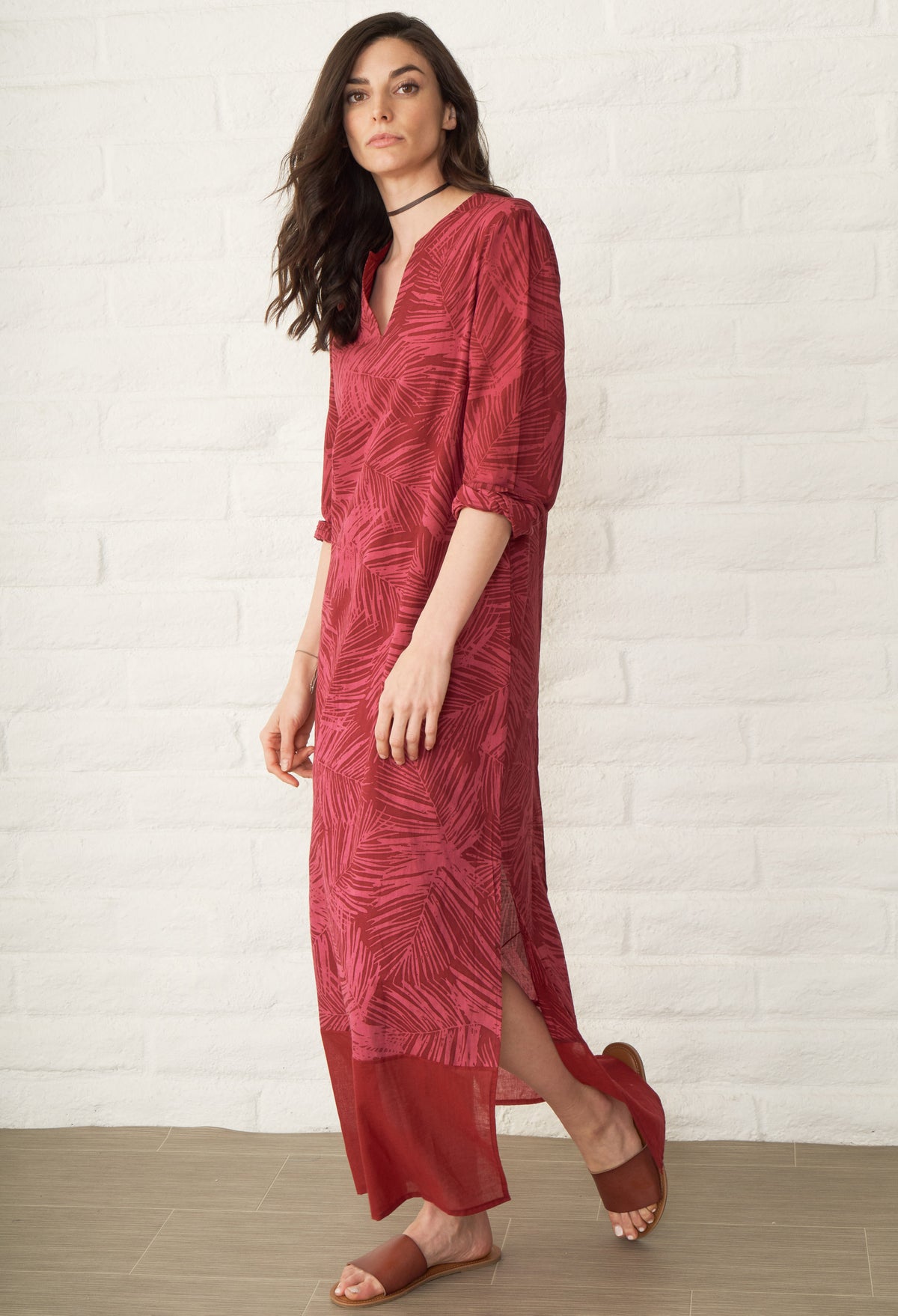 re:hOMe - Fern Print Cotton Tunic - m/l