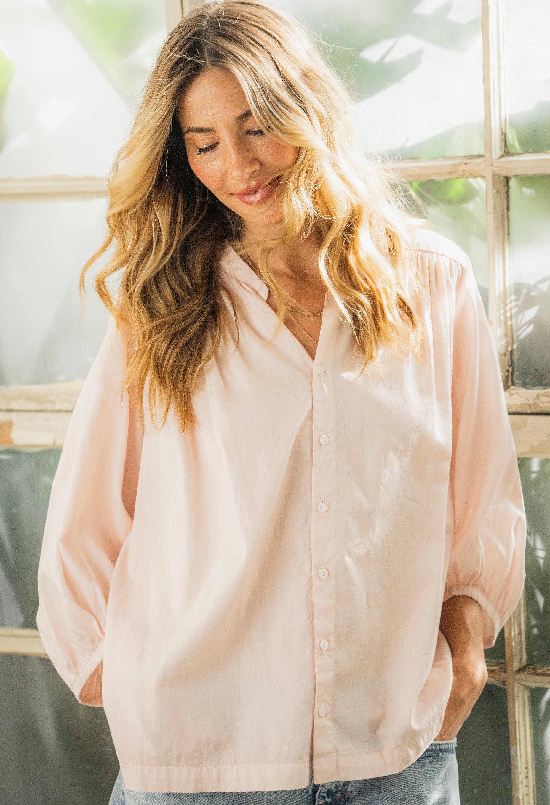 Sedona Cotton Poplin Peasant Top