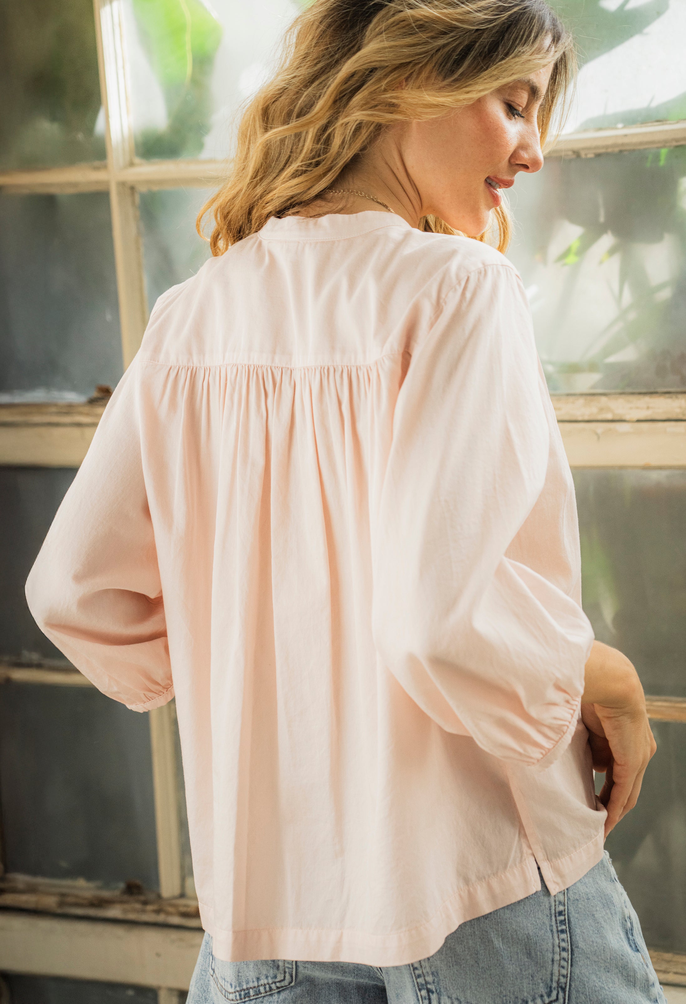 Sedona Cotton Poplin Peasant Top