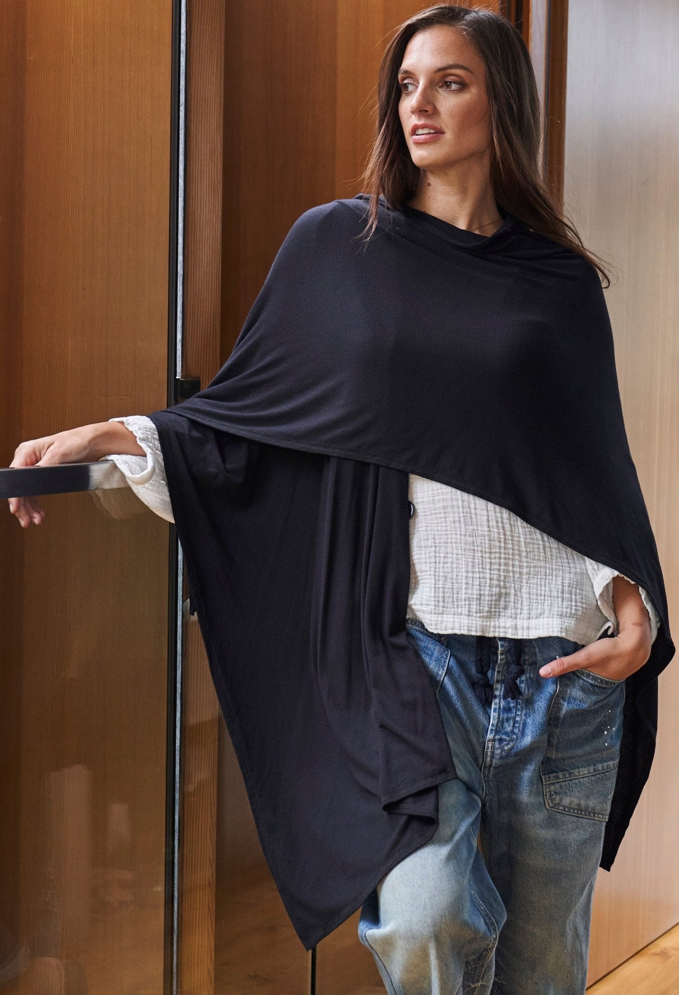 Black Kimono Cardi - ocean+main