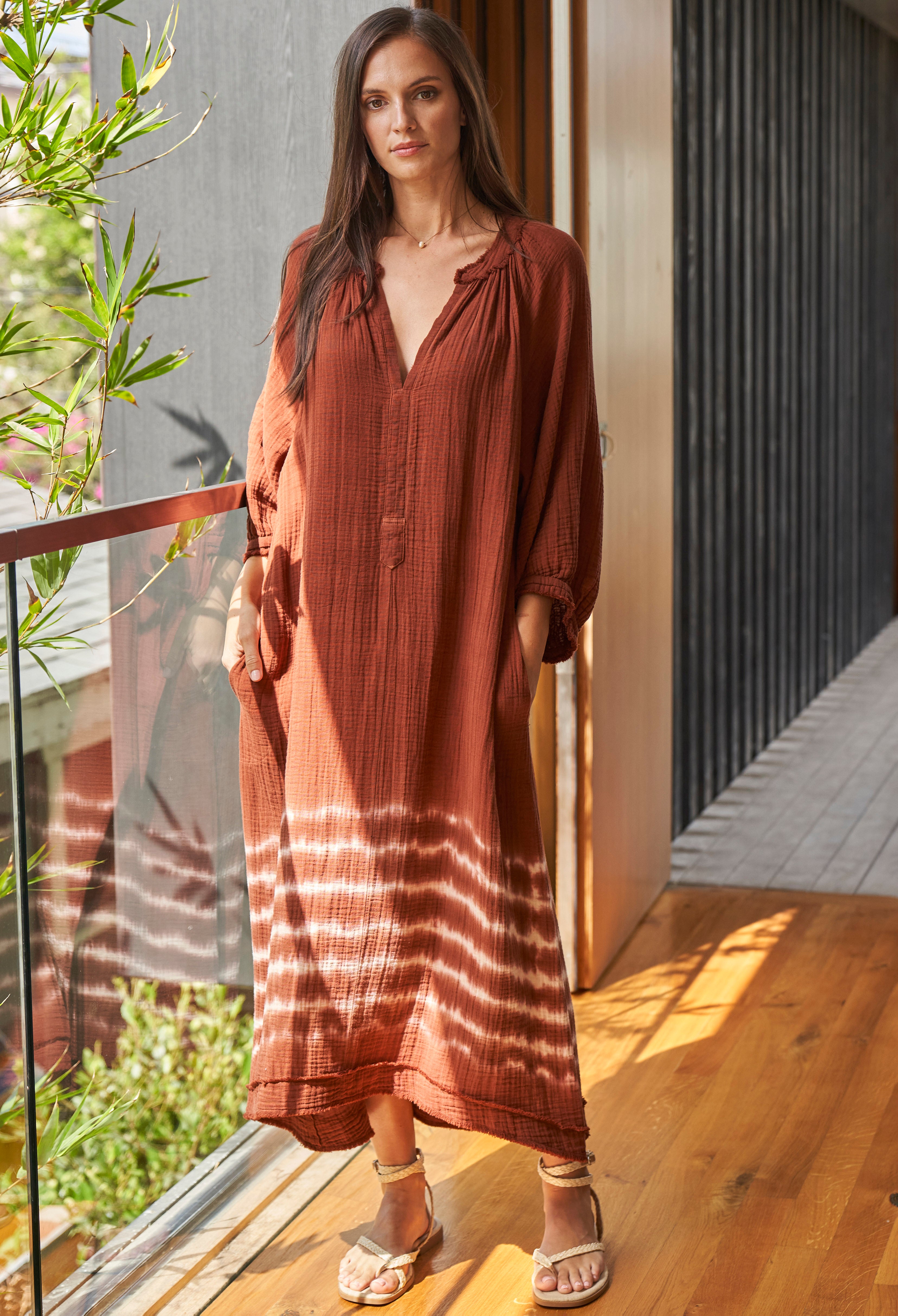 re:hOMe: Sienna Tie Dye Gauze Dress with Pockets