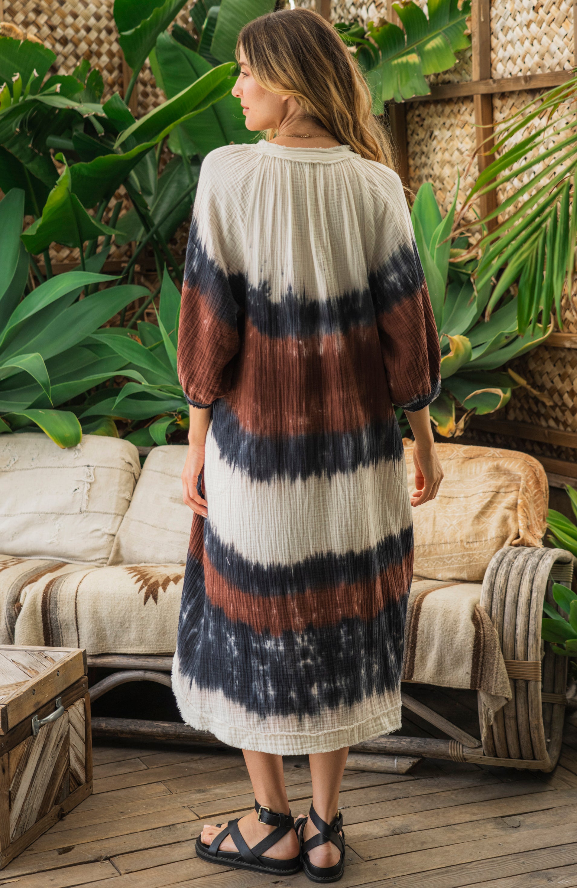 Birch Gauze Dress with Pockets