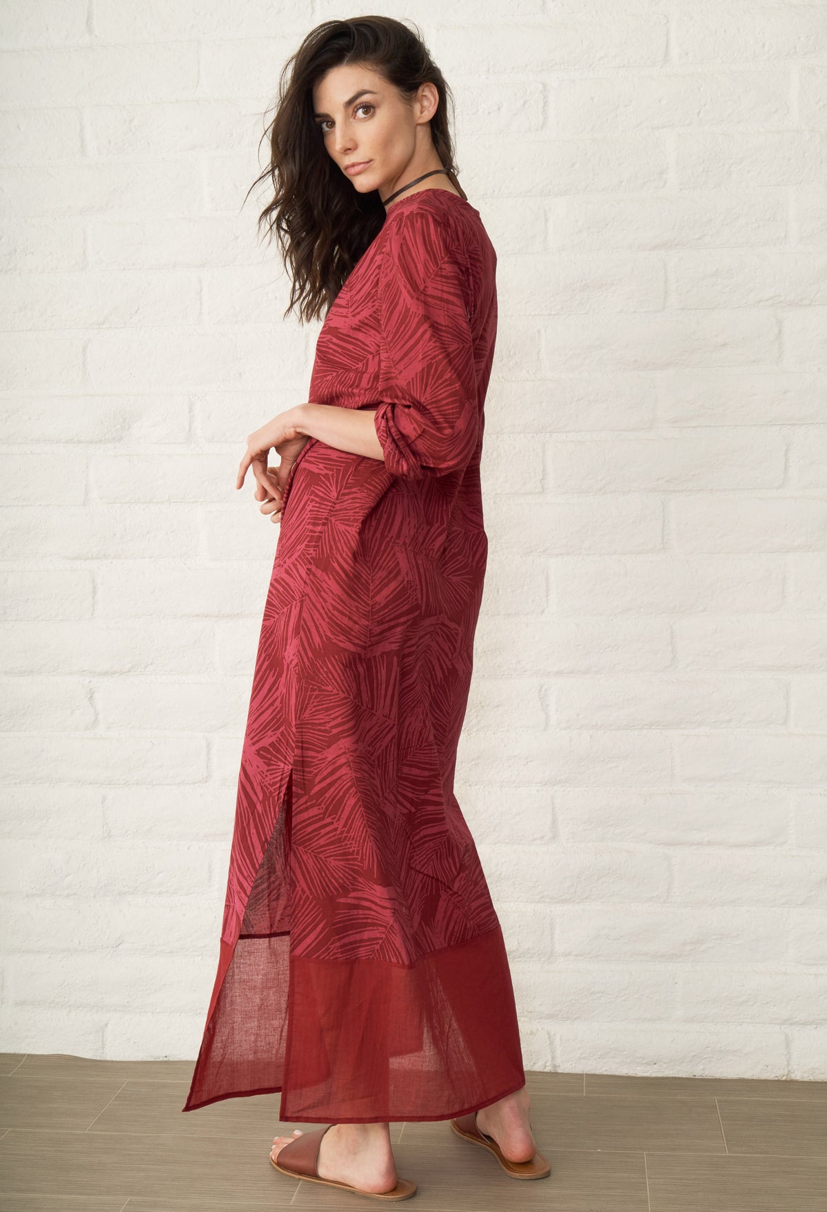 re:hOMe - Fern Print Cotton Tunic - m/l