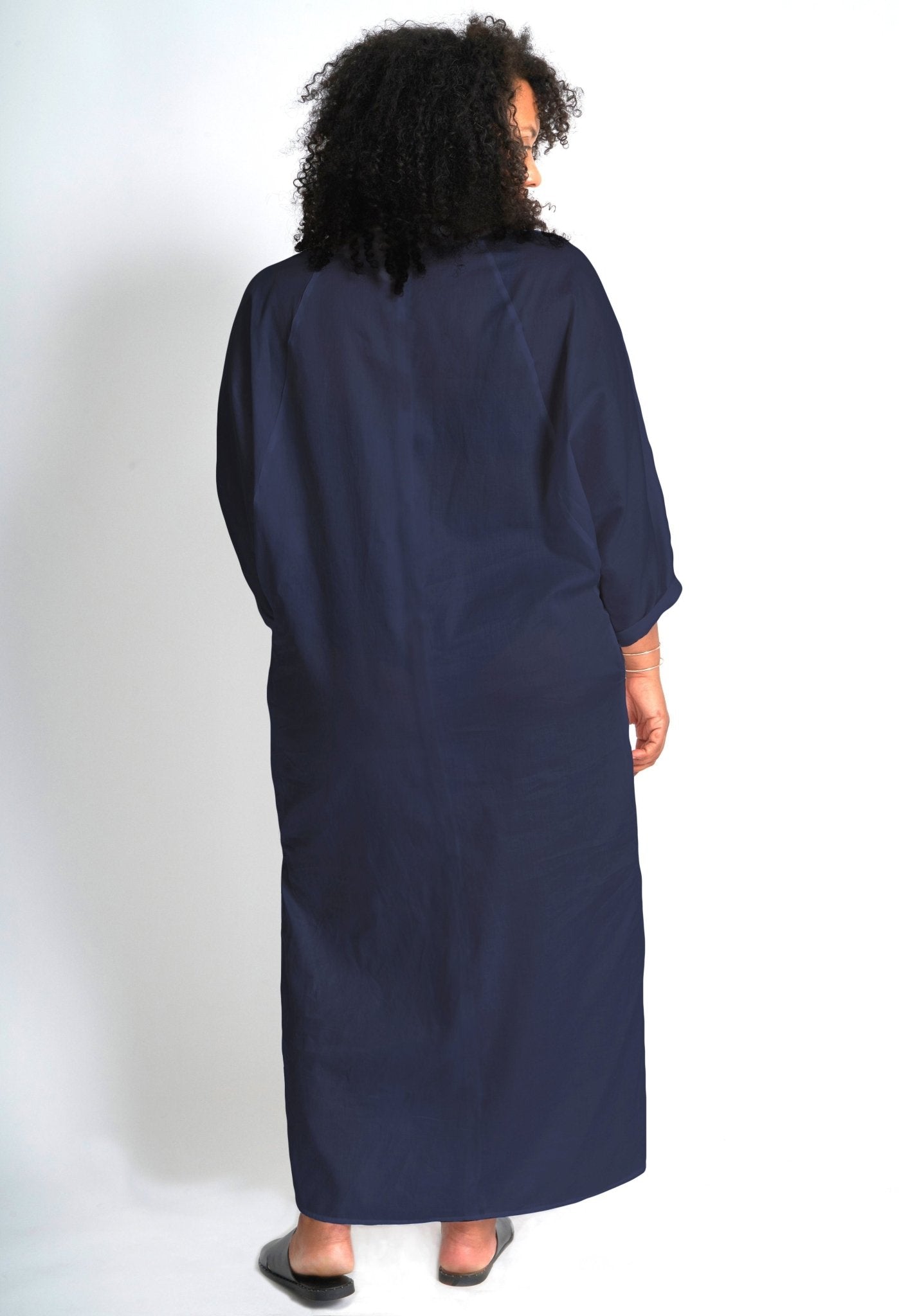 re:hOMe - Navy Cotton Dolman Sleeve Dress - s/m - ocean+main