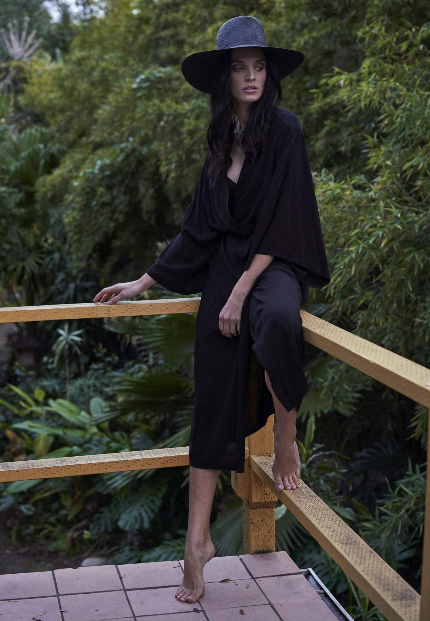 Black Kimono Duster - ocean+main