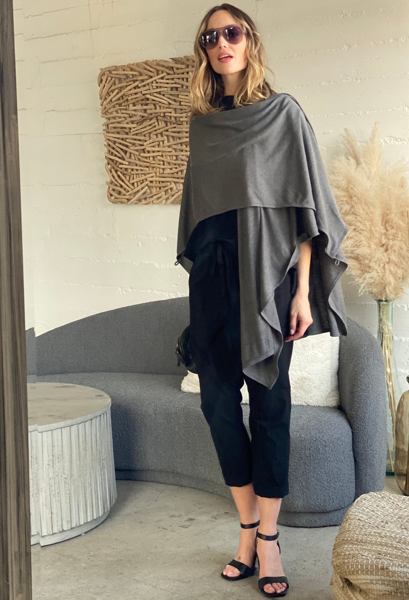 Grey Kimono Cardi - ocean+main
