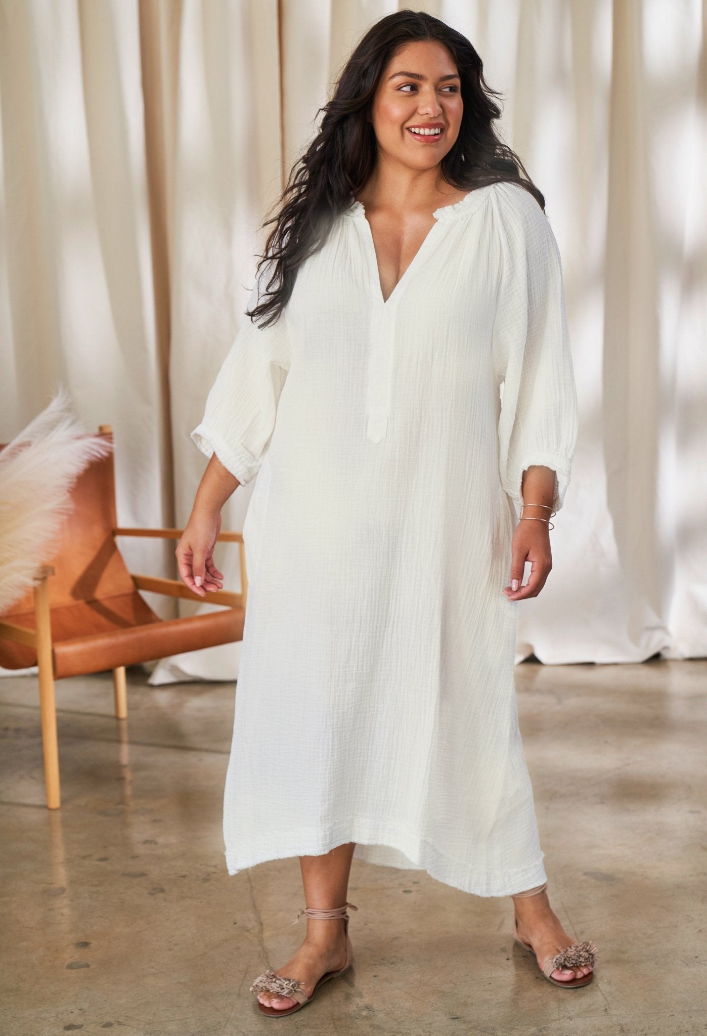 Ocean+Main | Ivory Dress with Pockets