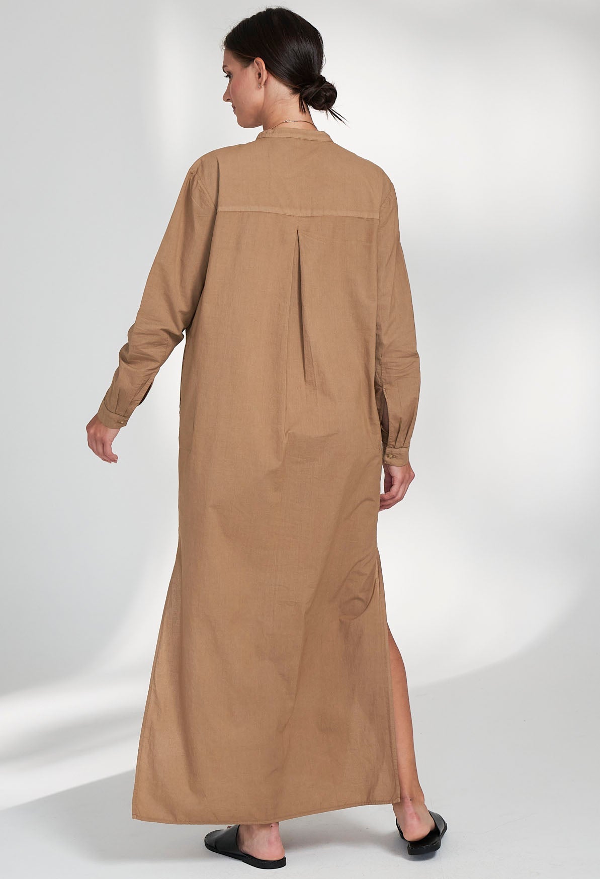 UPCYCLED - Caramel Classic Cotton Tunic with Pockets - ocean+main