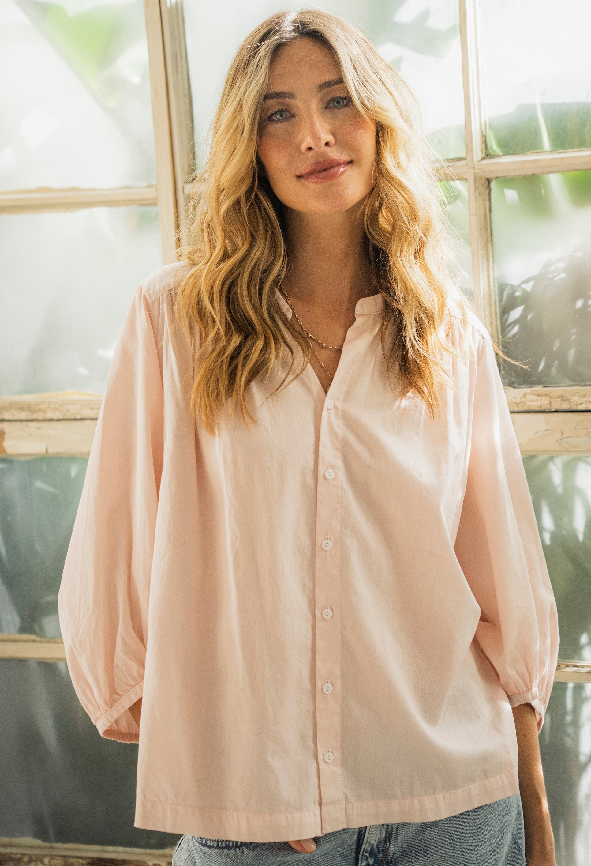 Sedona Cotton Poplin Peasant Top
