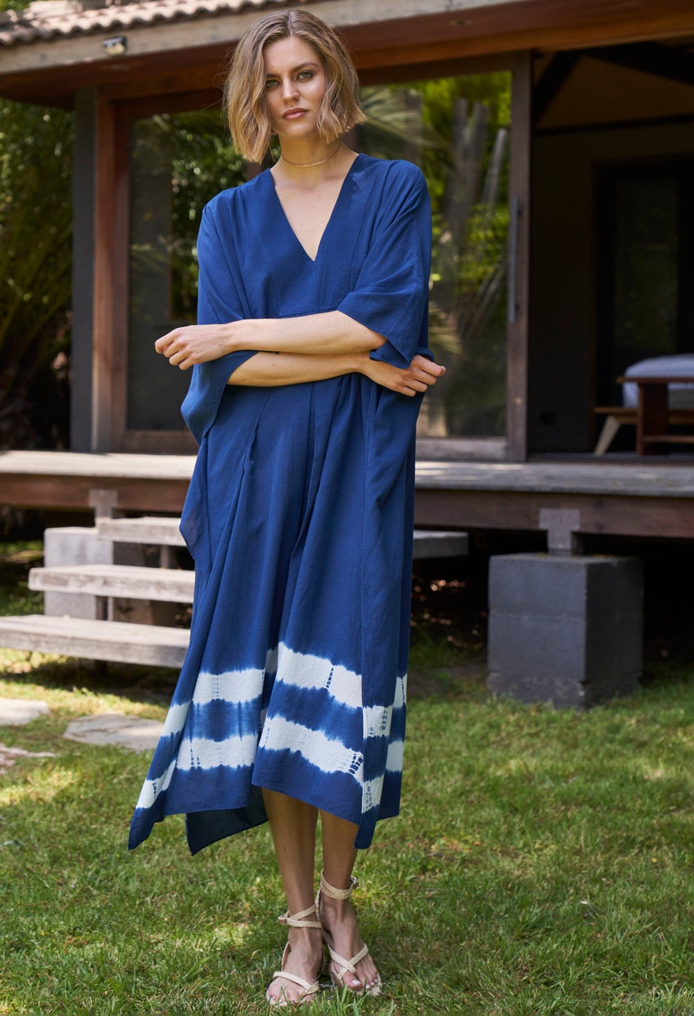 The Attico Women's Kaftan Cotton Dress Black