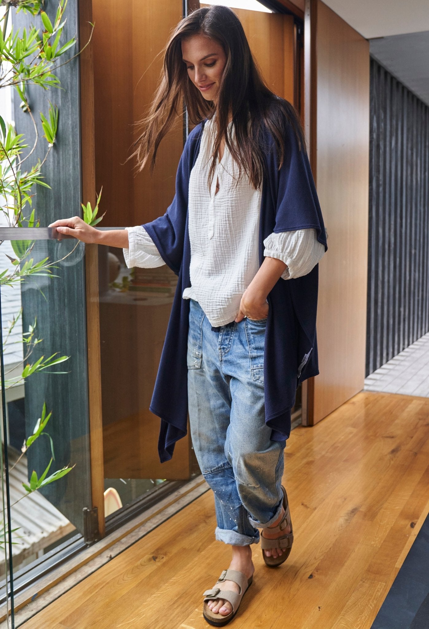 Navy Kimono Cardi - ocean+main