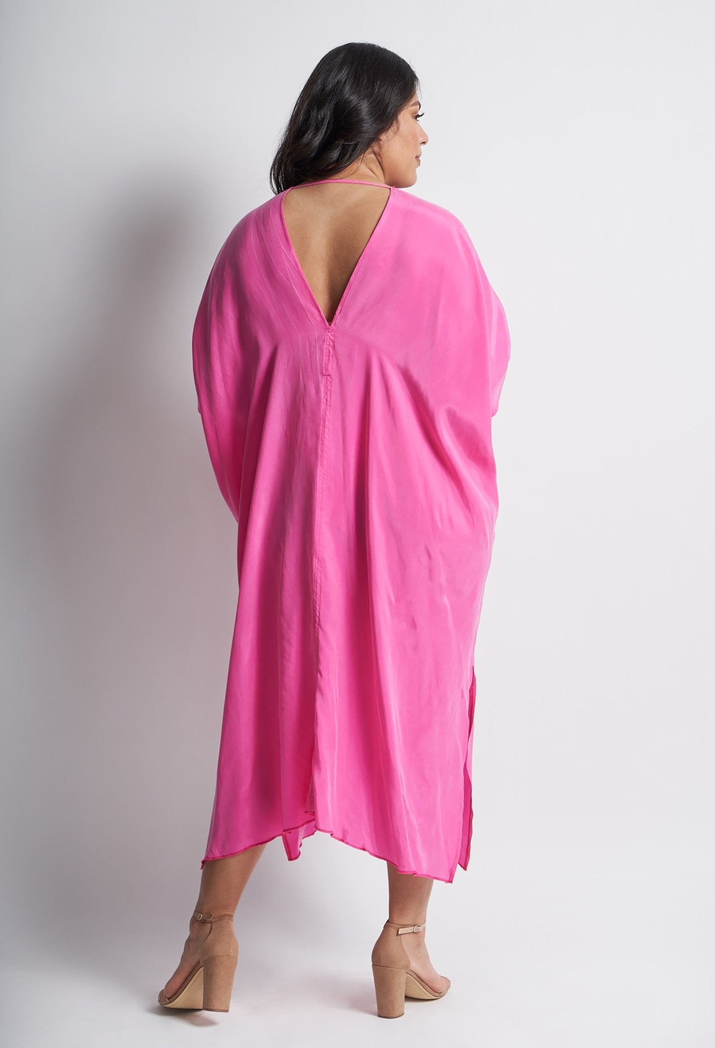 re:hOMe - Pink One Size Cupro Caftan - ocean+main