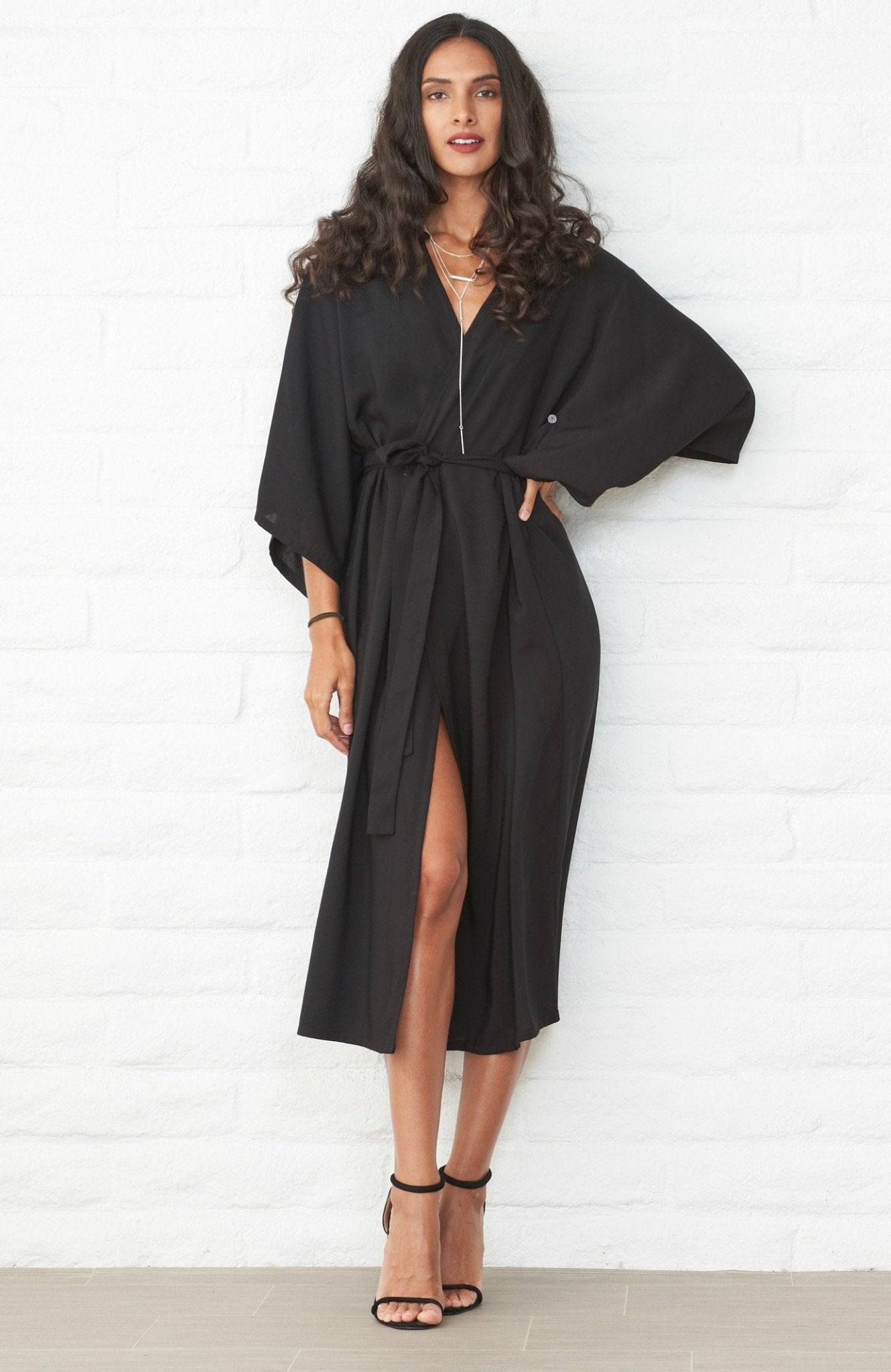 re:hOMe: UPCYCLED - Black Belted Kimono Duster