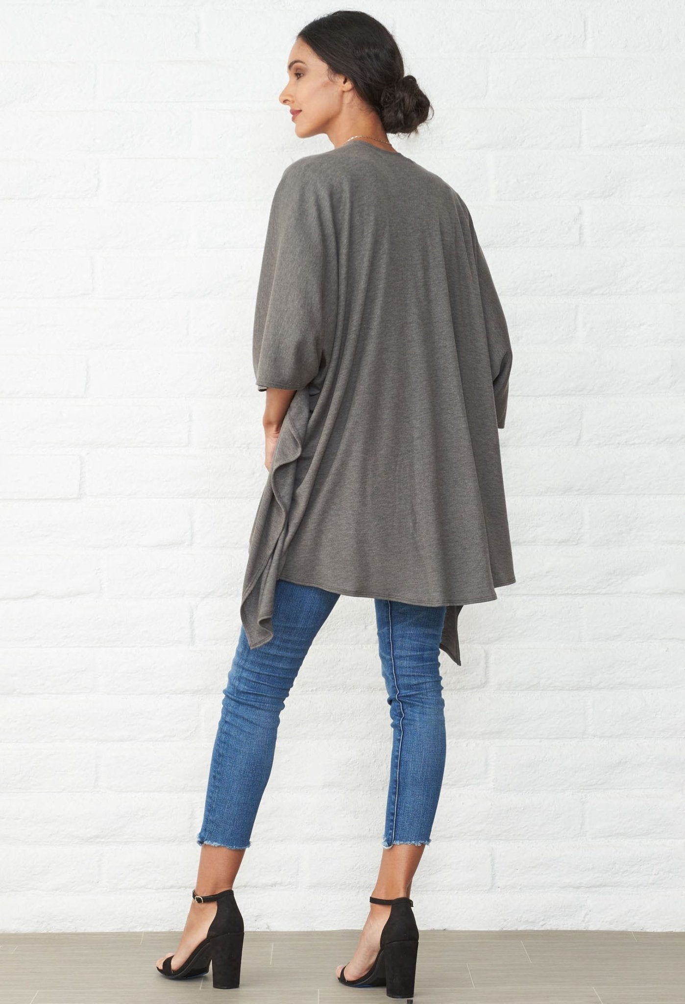 Grey Kimono Cardi - ocean+main