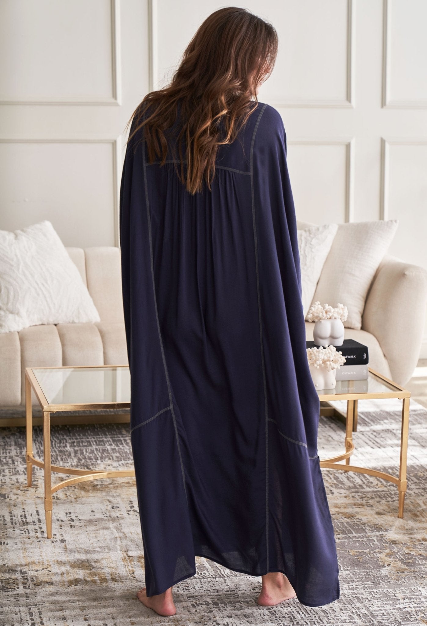 Navy Ashbury Bib Caftan - Sale - ocean+main