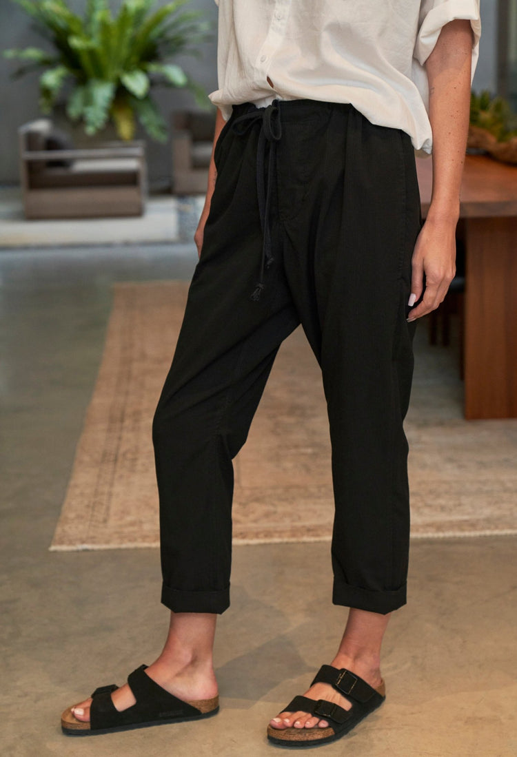 UPCYCLED - Relaxed Cotton Black Jogger Pant - ocean+main